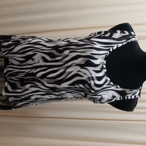 Cute zebra print tank top